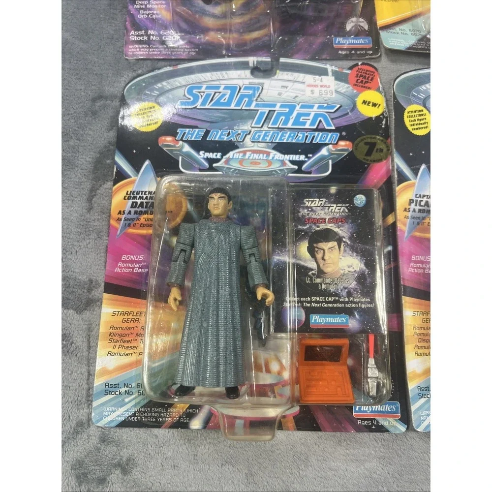 Vintage Star Trek DS9 Picard Data Sisko Deanna Lot Of 4 Action Figure Playmates